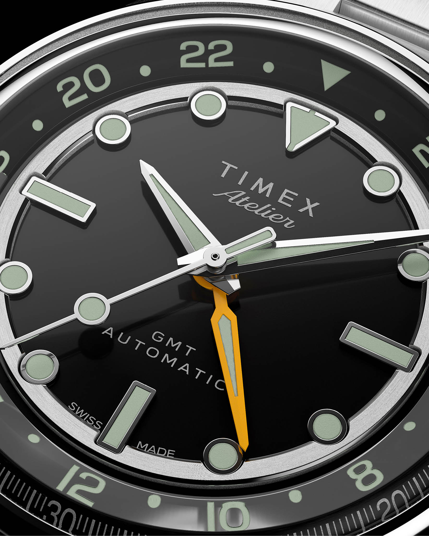 In-line-Timex Atelier GMT24 M1a Swiss Made Automatic GMT 40mm Stainless Steel Bracelet 1