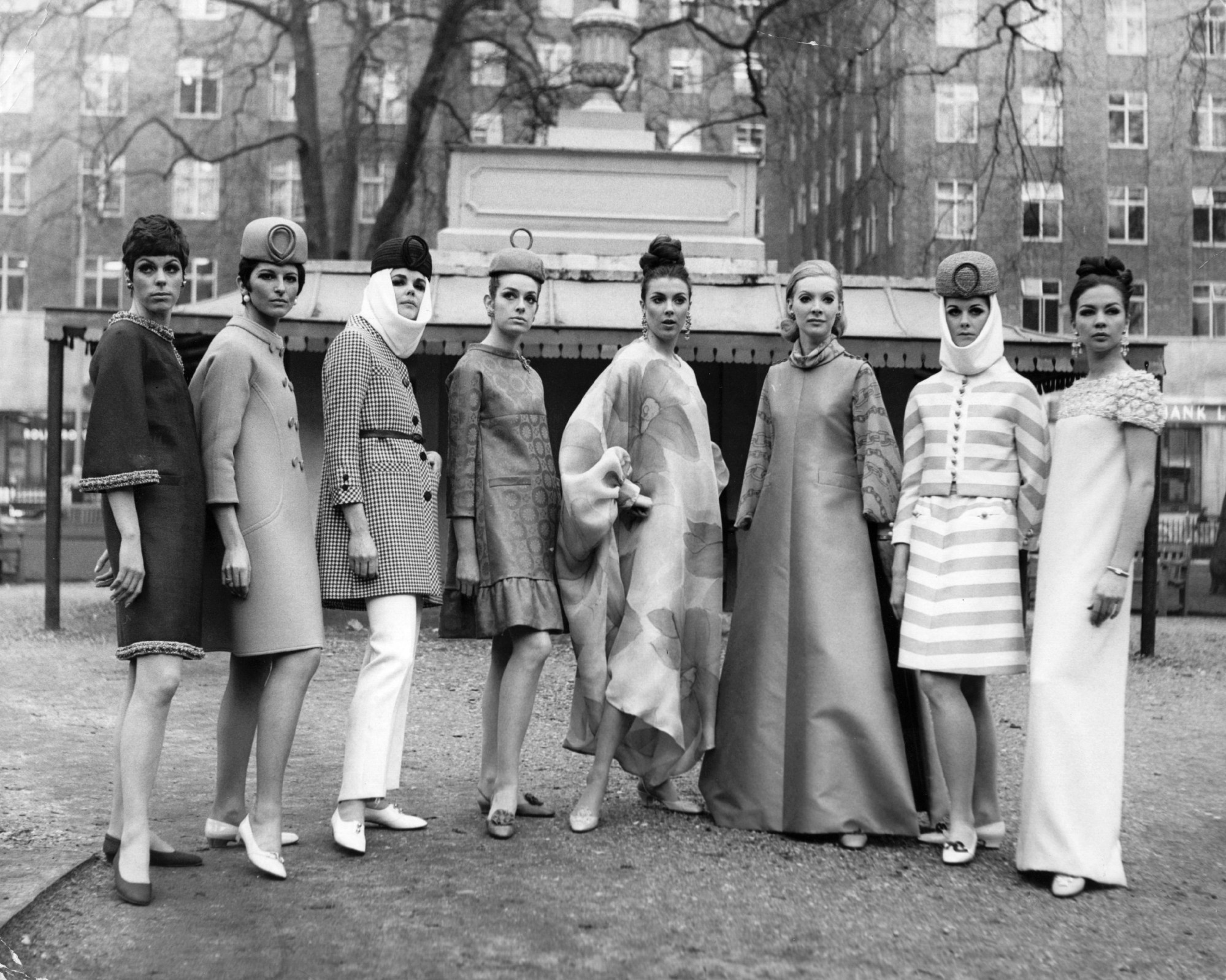 Models wearing clothing from the Italian designer, Valentino, for Annabels of London in Berkeley Square.