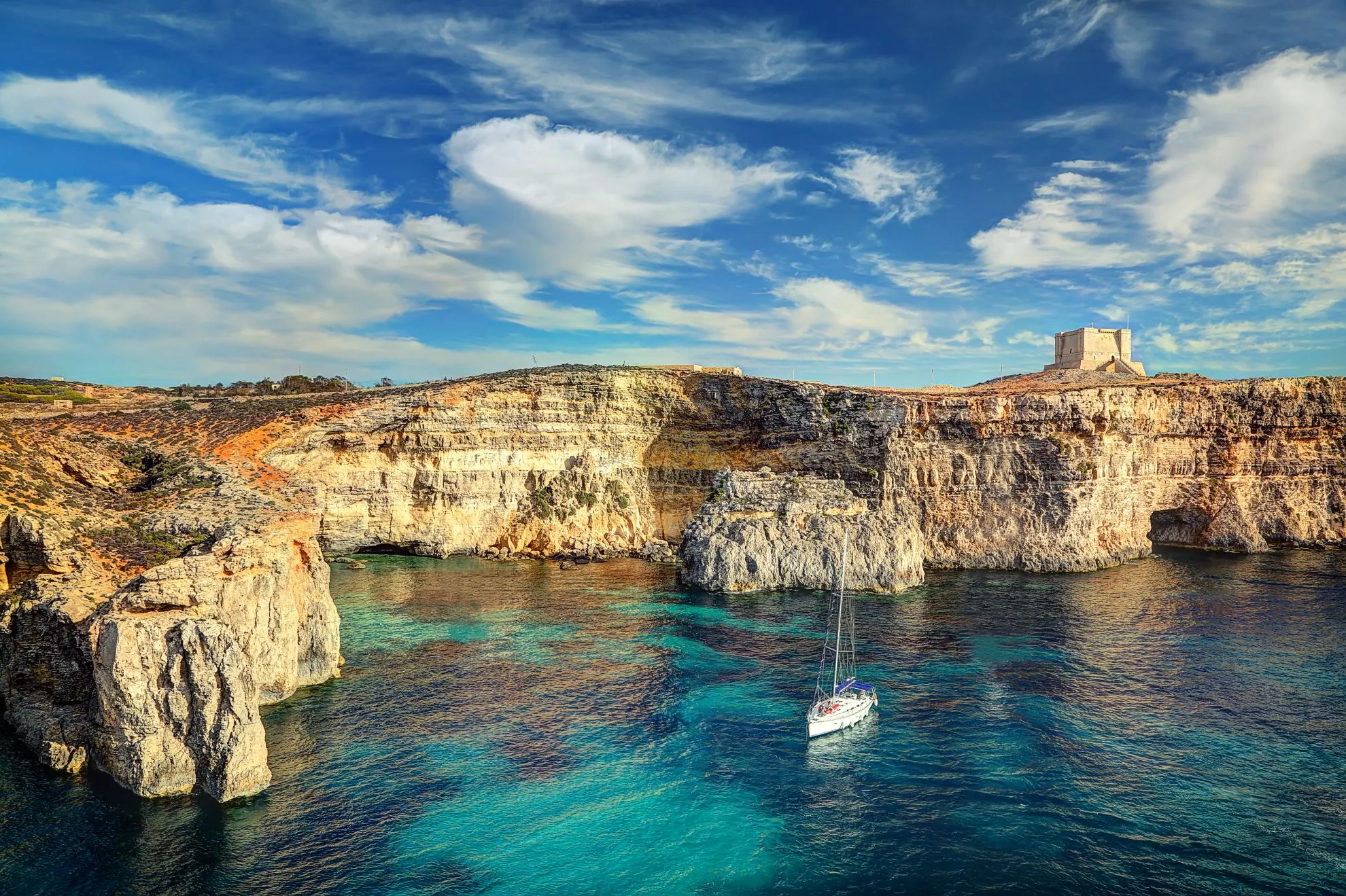 St. Mary's Tower in Comino Island, Malta