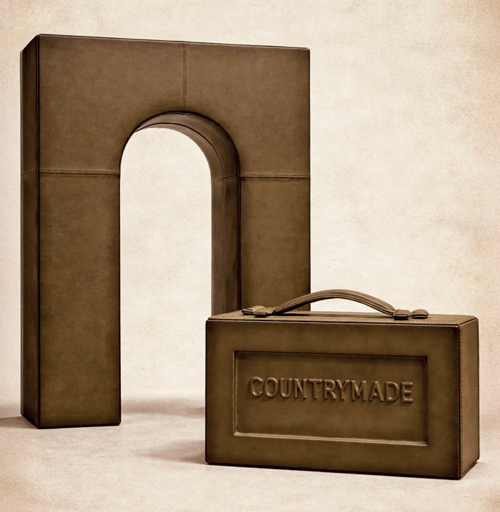 Arch-shaped bags from Countrymade’s ‘Cenotaph’ collection; Vivek Karunakaran incorporates temple jewellery with menswear to complement the jewel-toned collection