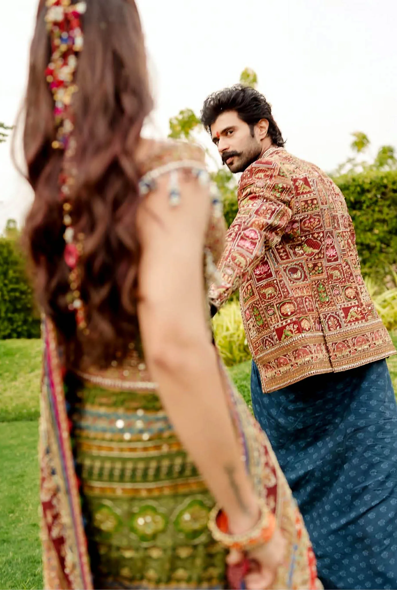 Vijay Deverakonda's worn Torani jacket at his mehendi ceremony