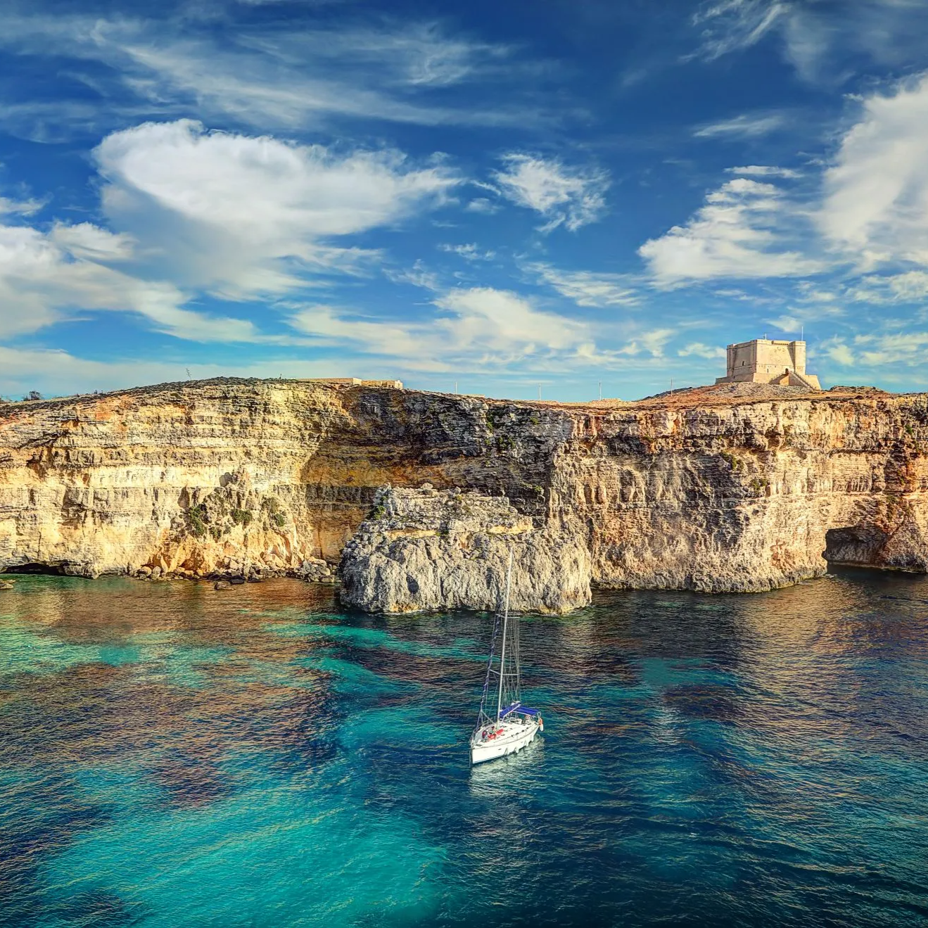 St. Mary's Tower in Comino Island, Malta