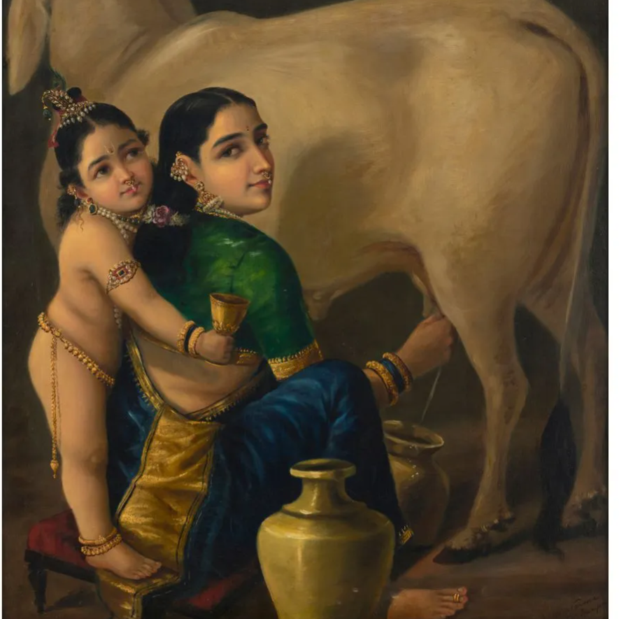 Raja Ravi Varma "Yashoda and Krishna"