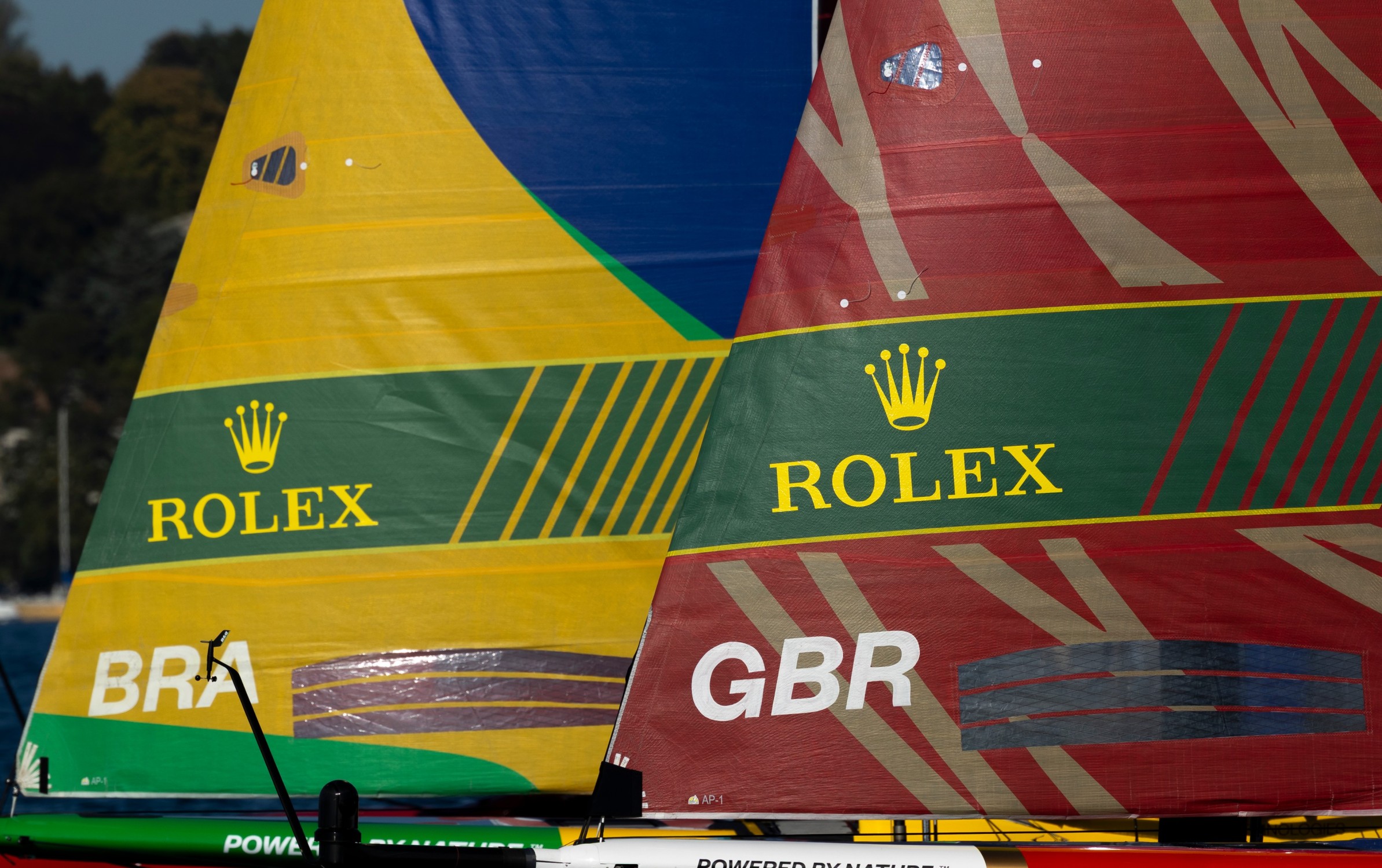 THE WINGS OF THE EMIRATES GBR SAILGP TEAM AND MUBADALA BRAZIL SAILGP TEAM AT THE ROLEX SWITZERLAND SAIL GRAND PRIX GENEVA ©Rolex,Felix Diemer for SailGP (1)